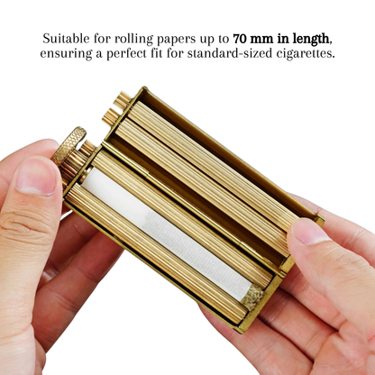 GentleG Vintage Brass Cigarette Roller – 70mm Manual Tobacco Rolling Machine