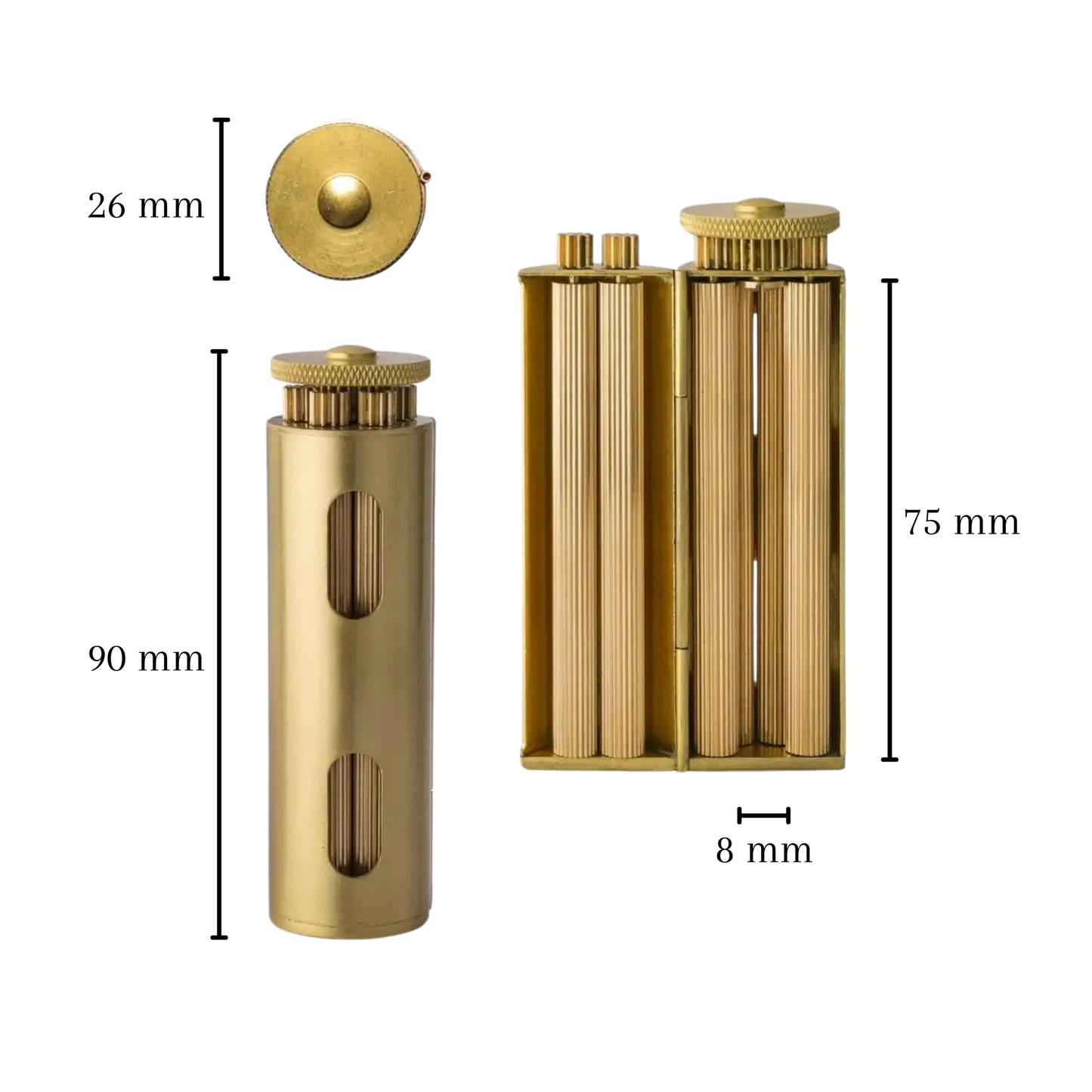 GentleG Vintage Brass Cigarette Roller – 70mm Manual Tobacco Rolling Machine